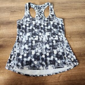 Athleta Dot Chi Tank Top Racerback Activewear Moongrey